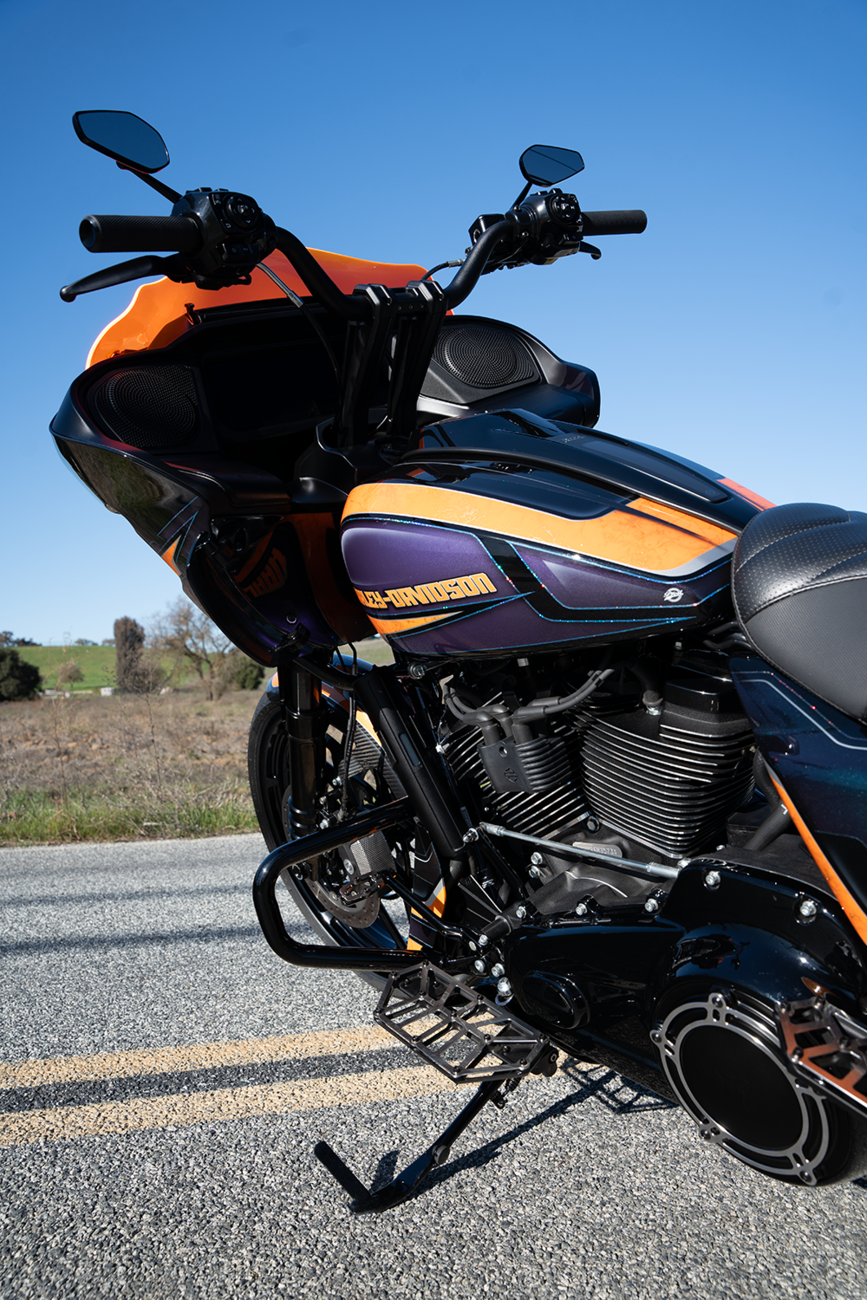 Kodlin usa NXL Floorboards - Black w/ Stainless Steel Harley Davidson