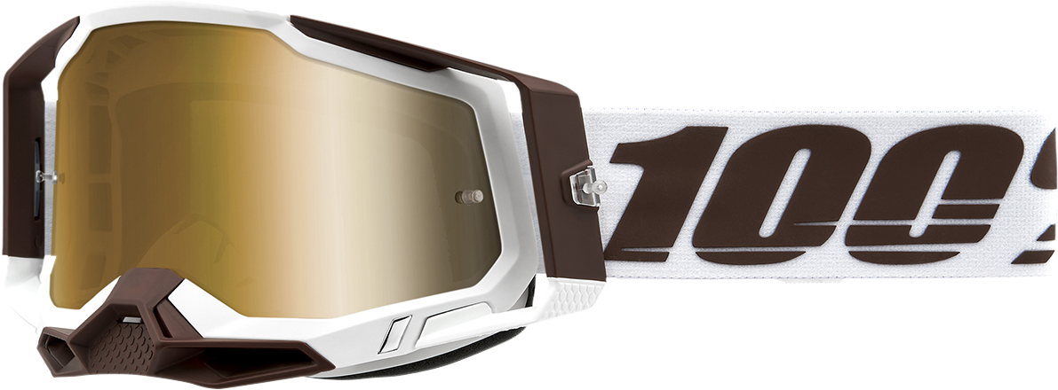 100% Racecraft 2 Goggle - Snowbird - True Gold Mirror Lens