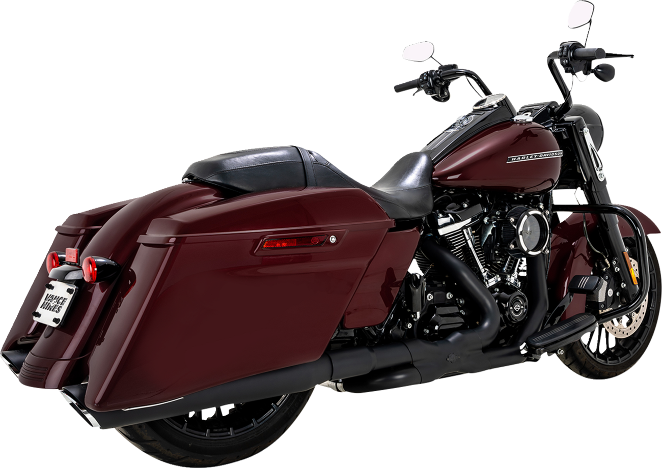 Vance & hines Twin Slash Slip-On Muffler - Black Harley Davidson