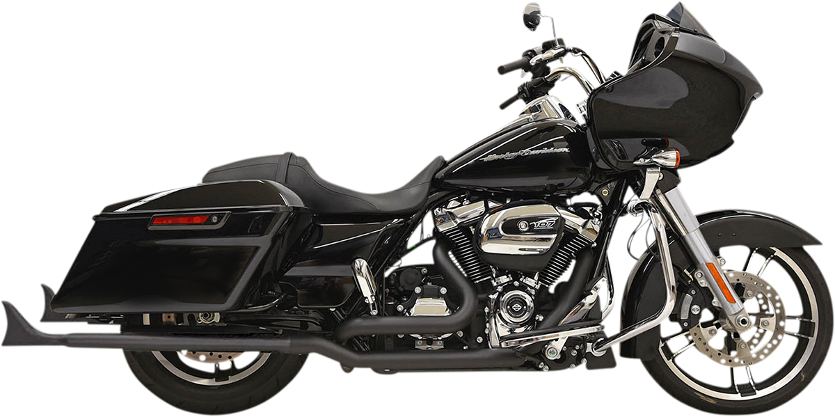 Bassani Black 36" Fishtail Slip On Mufflers fits 1995-2016 Harley Touring FLHX