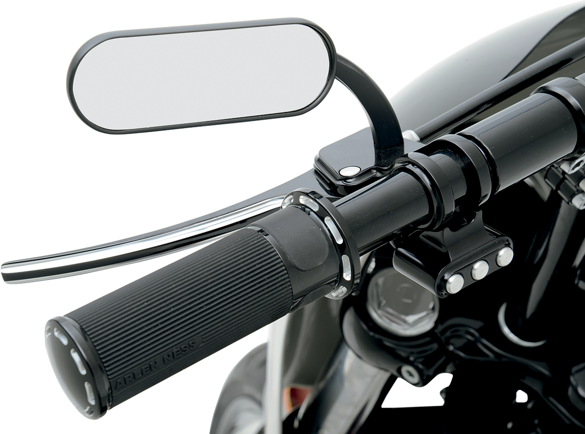Arlen ness Mirror - Micro - Mini - Side View - Oval - Black - Left