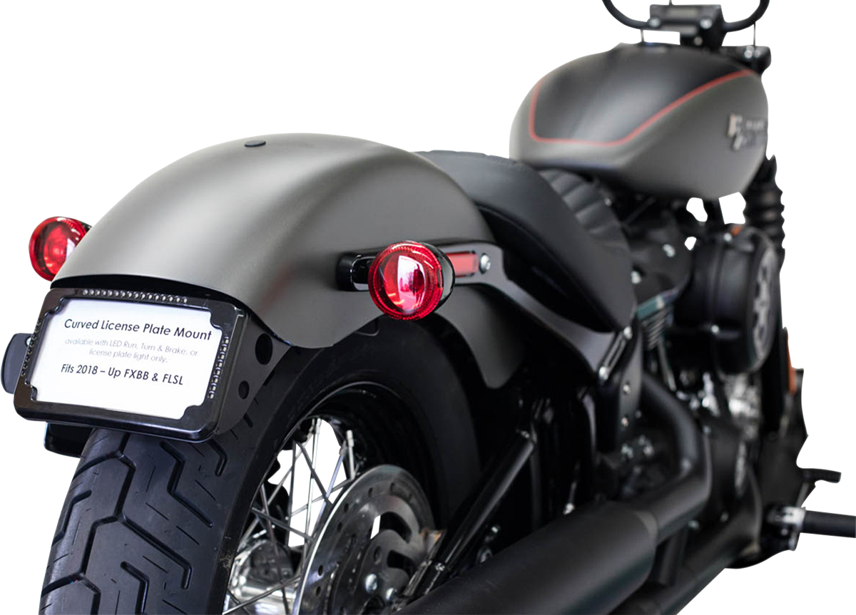 CYCLE VISIONS Curved License Mount with Frame