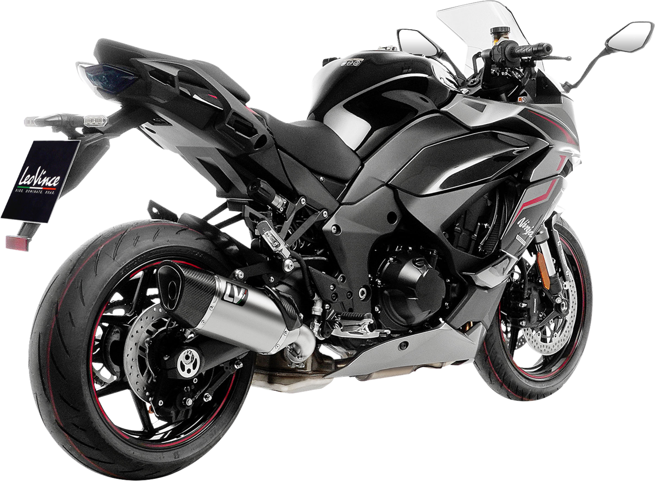 Leovince LV-14 R Slip-On Muffler - Titanium - Kawasaki Ninja 1000