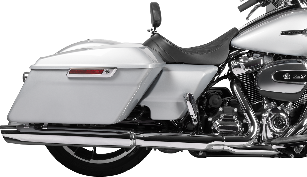 Drag specialties seats EZ Glide II Backrest - Small - Vinyl - Double Diamond Black Stitch