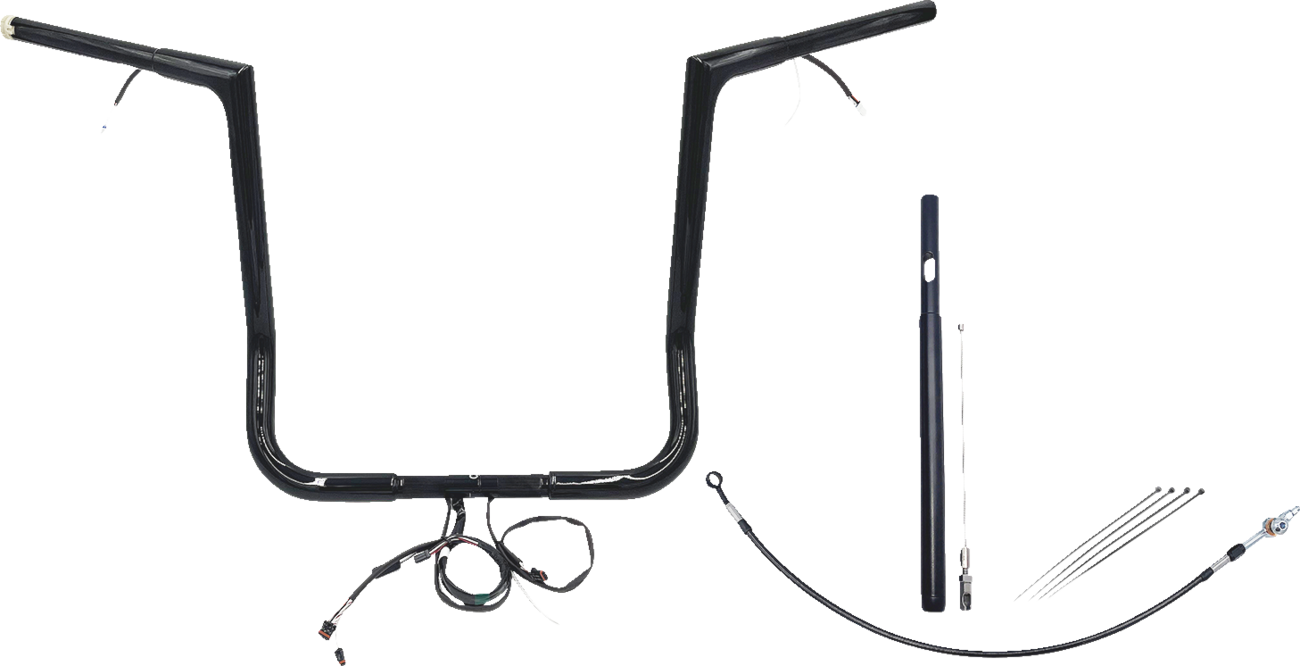 Fat Baggers Inc. 1 1/4" Wired Flat Top Handlebar Kit For Harley Touring 2021-2025