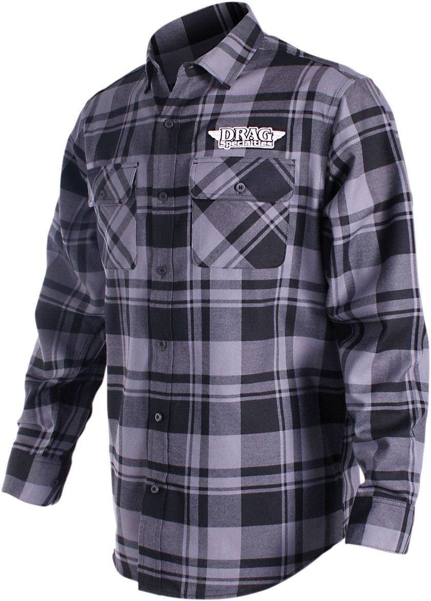 THROTTLE THREADS Drag Specialties Long-Sleeve Flannel Shirt