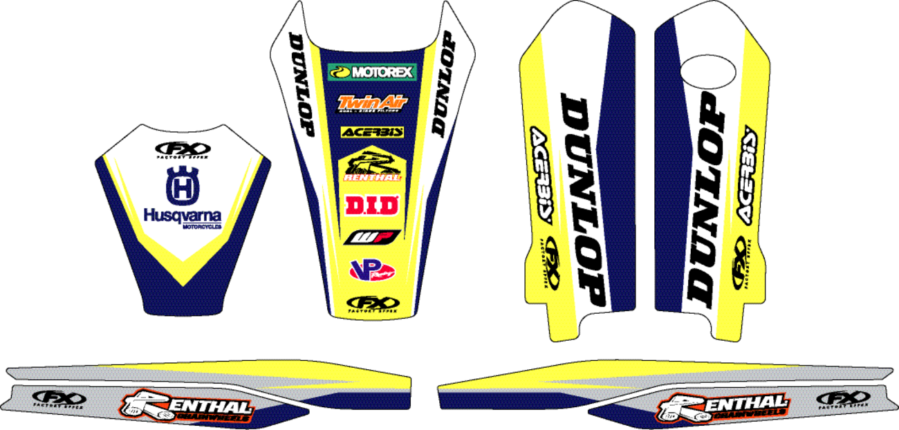 Factory Effex Trim Graphics Kit Husqvarna TC / FC / TE / FE 125cc-501cc 2014-2016