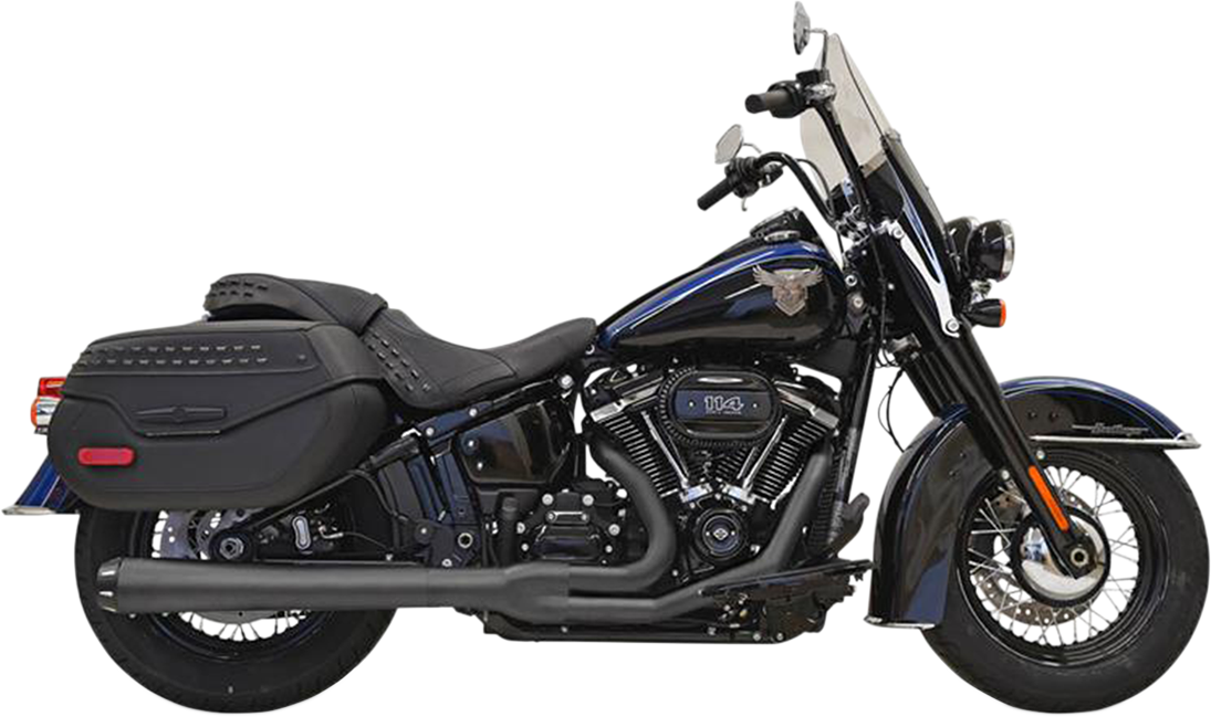 Bassani Black 2-1 Road Rage Exhaust System 2018-2021 Harley FLFB FLDE FLHCS FLHC