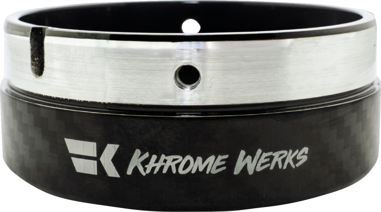 Khrome werks Exhaust End Cap - Billet Cut Tip - Carbon - 4-1/2"