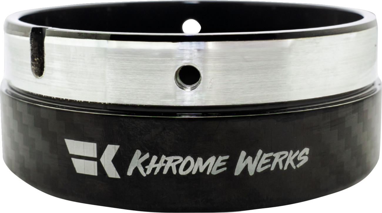 Khrome werks Exhaust End Cap - Billet Cut Tip - Carbon - 4-1/2"