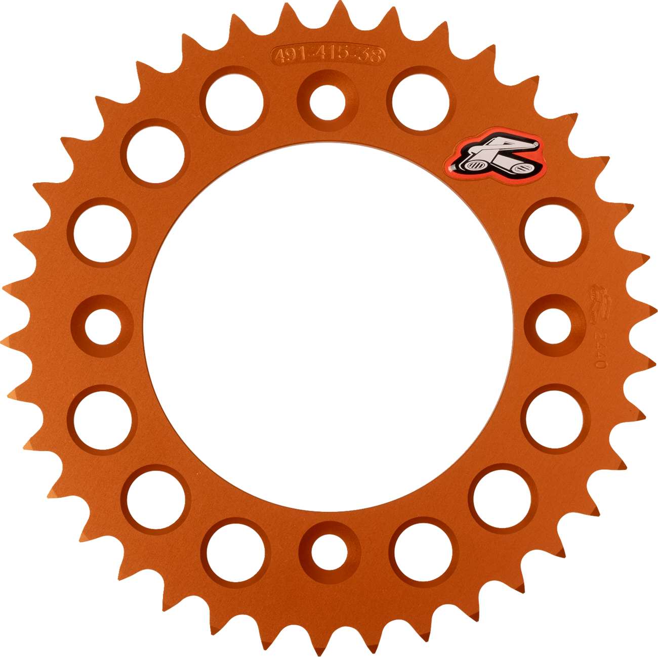 Renthal Rear Sprocket - Aluminum - 38 Tooth - Orange - Gas Gas/Husqvarna/KTM 38T