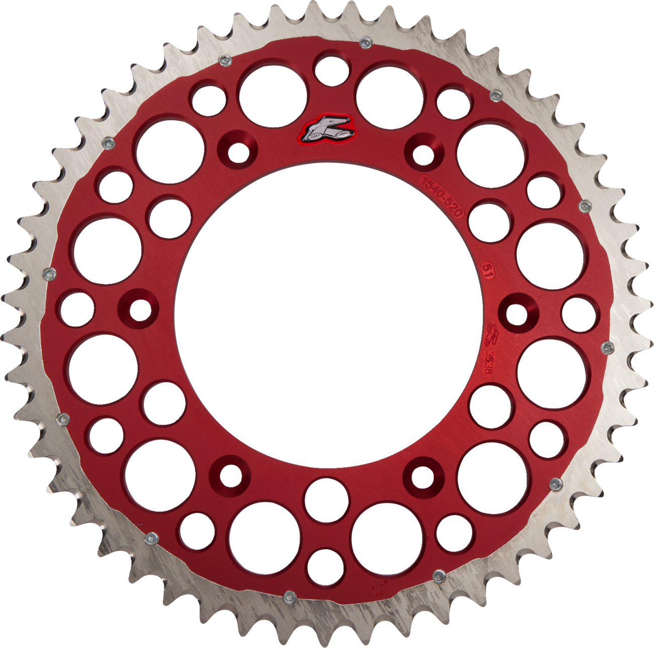 Renthal Twinring™ Rear Sprocket - 51 Tooth - Red - Honda 51T