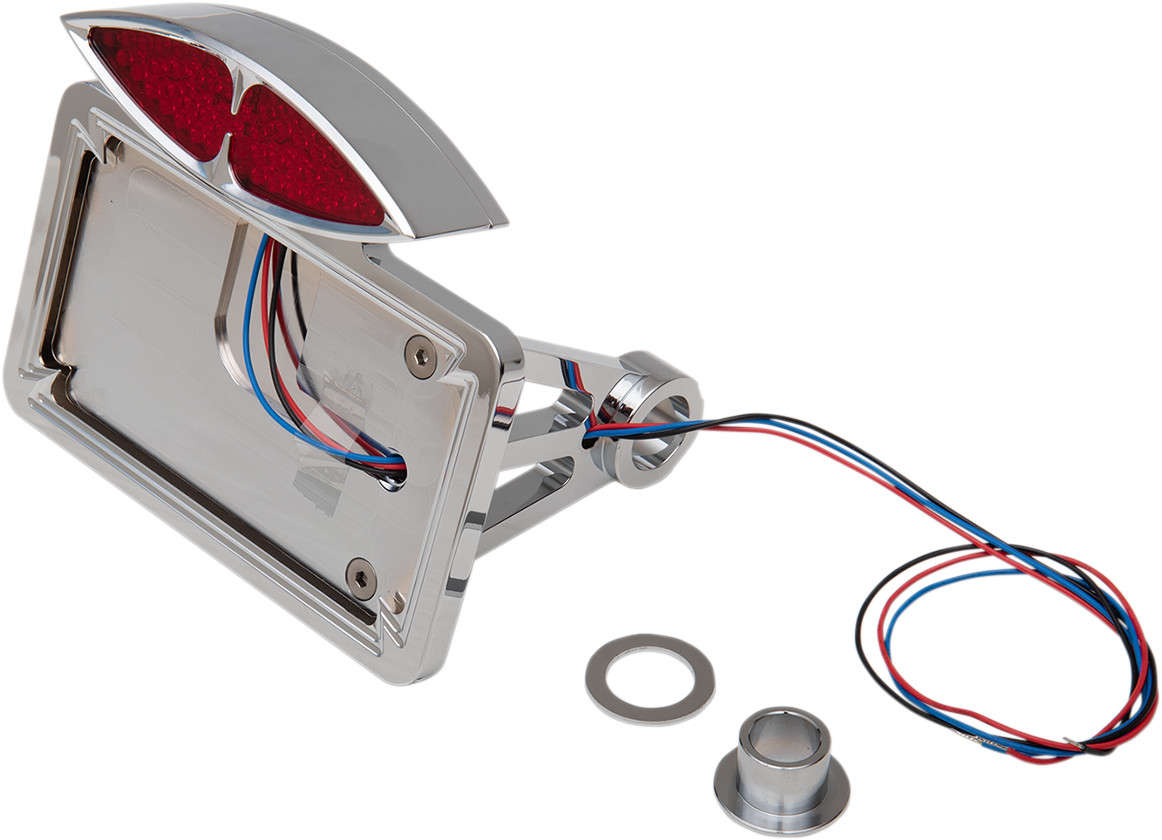 Drag Specialties Side-Mount Deco Taillight with License Plate Mount