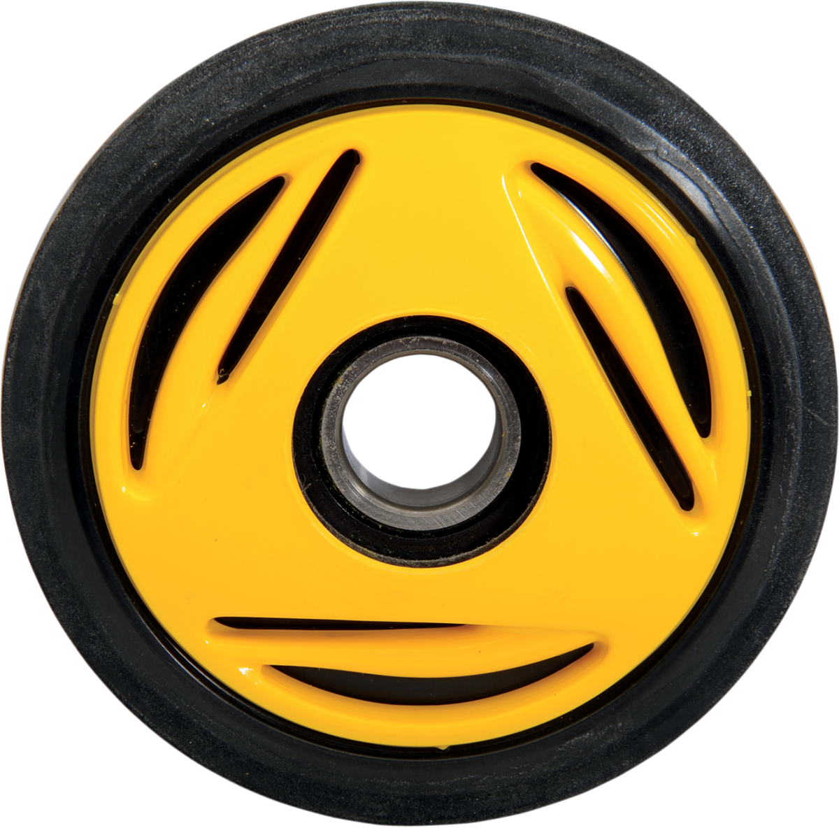 Parts unlimited Idler Wheel with Bearing 6205-2RS - Yellow - Group 11 - 135 mm OD x 1" ID Ski-Doo