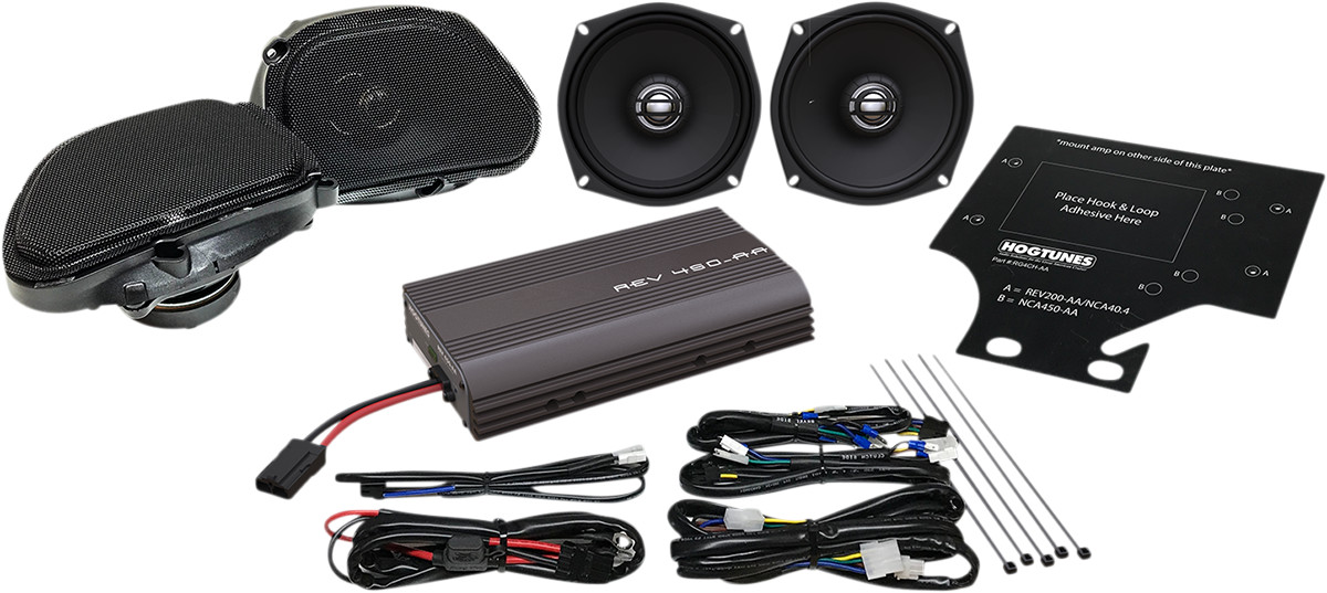 HOGTUNES Front/Rear Speaker and Amplifier Kit