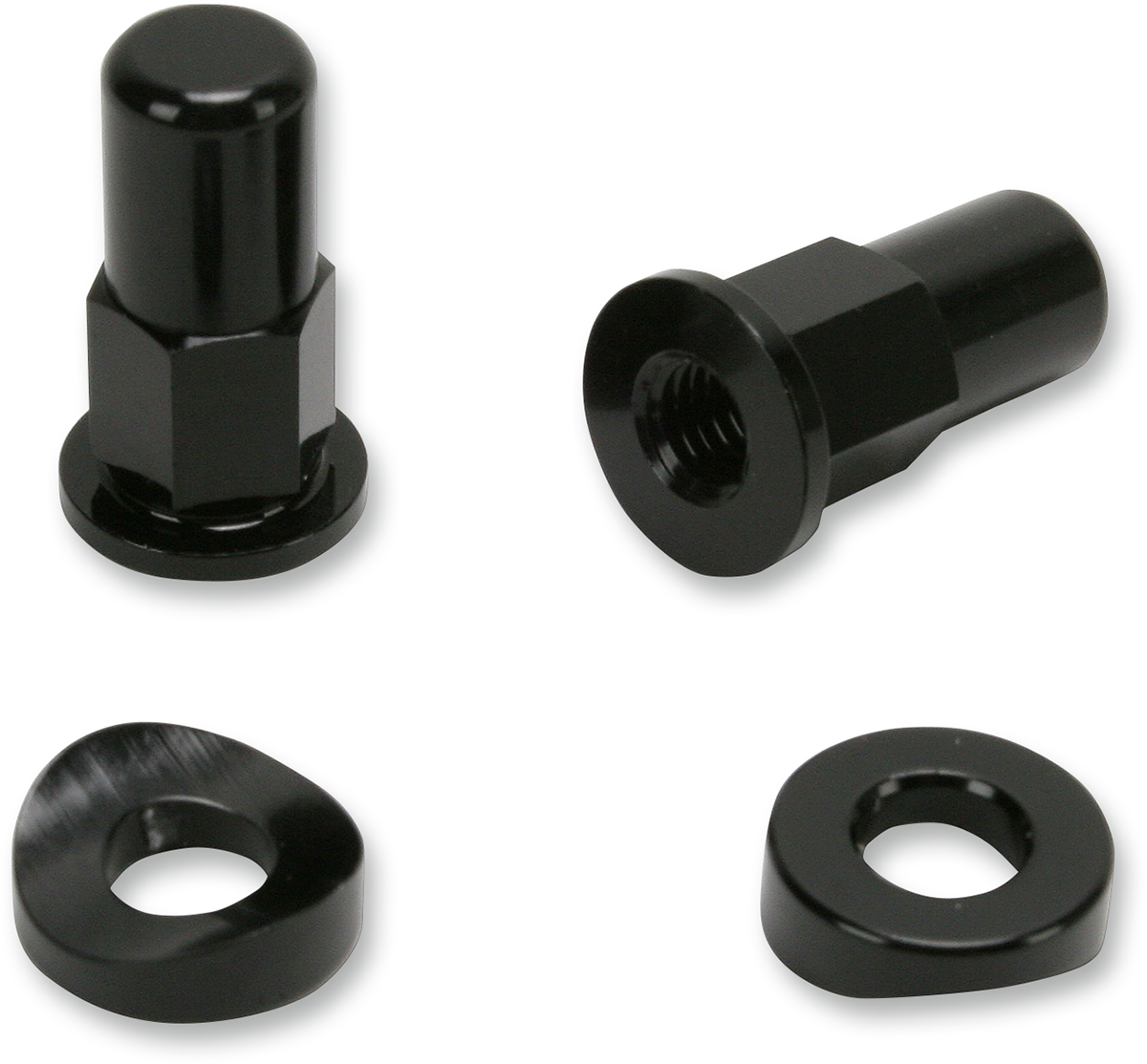 No toil Rim Lock Nut/Spacer - Kit - Black