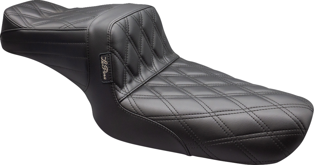 Le Pera Tailwhip Basket Weave 2-Up Seat For Harley