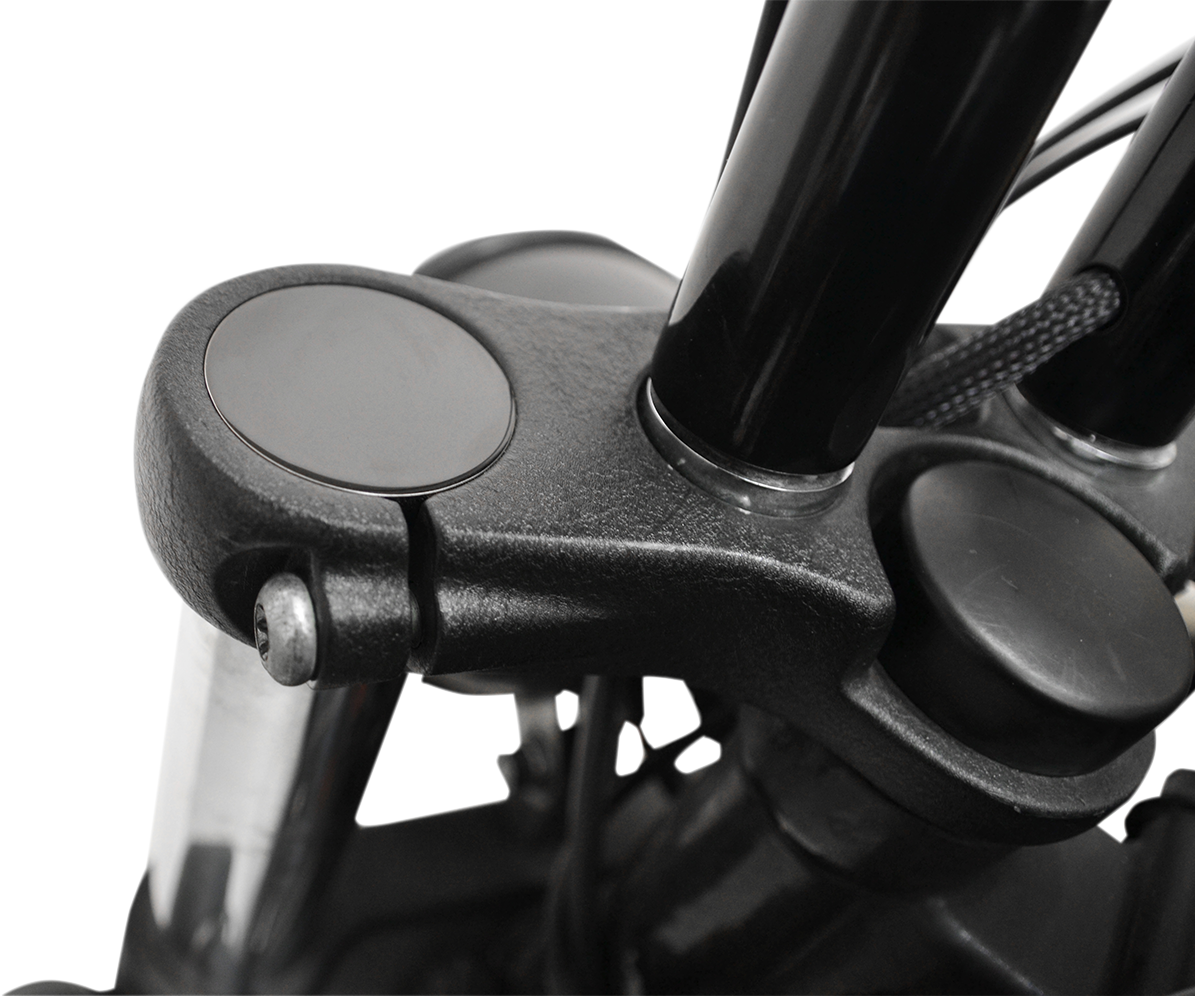 La choppers Flush-Mount Fork Cap - 49 mm - Gloss Black Powder Coat Harley Davidson