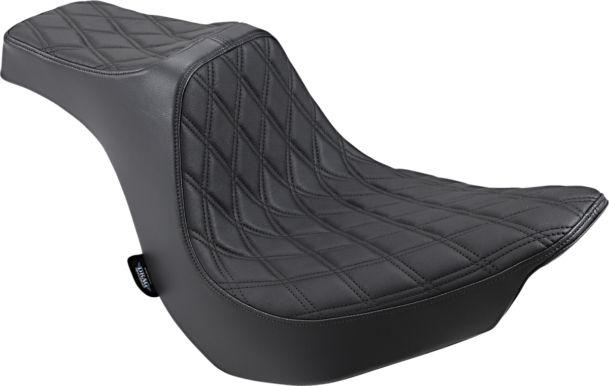 Drag specialties seats Predator III Seat - Double Diamond - Black Stitching - FLFB/S '18-'25 Harley Davidson
