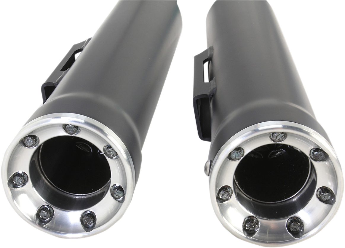 Cobra Black Straight Cut Slipon Exhaust Mufflers 9117 Harley DYNA FXD