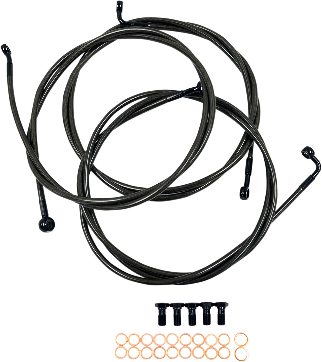 La choppers Brake Lines - 15" - 17" Ape Hanger Handlebars - Midnight Harley Davidson