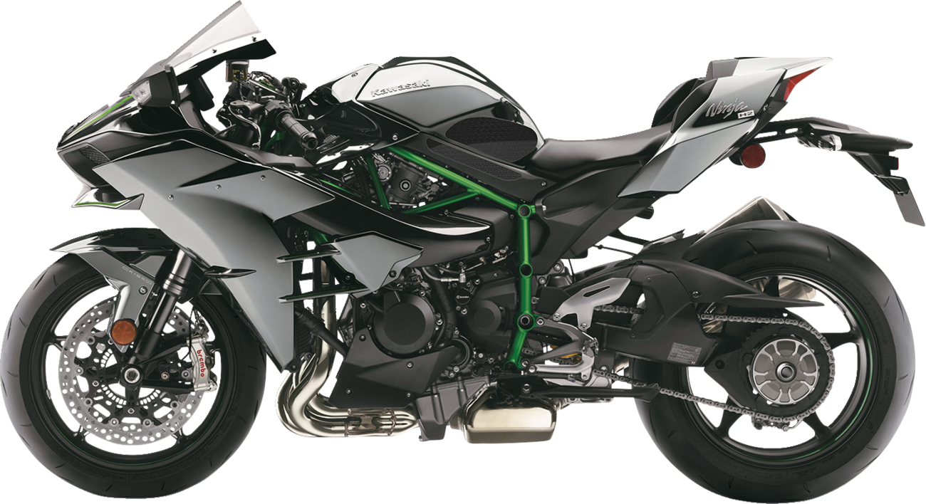 Stompgrip Traction Pad Tank Grips - Icon - Black - Ninja H2 2015-2025 Kawasaki ZX1000 Ninja H2