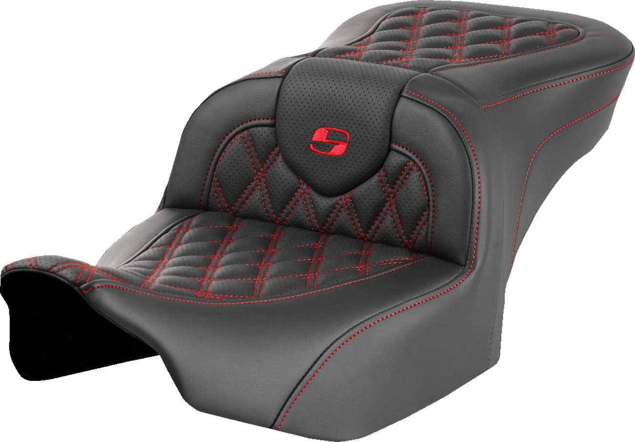 Saddlemen Roadsofa LS Lattice Stitch 2-Up Seat For Harley FLHX / FLTRX 2023-2025