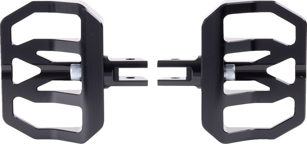 Thrashin supply co. Mini Aggressor Floorboards - Black - Front Harley Davidson