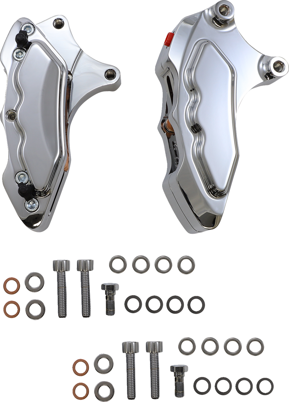 6-Piston Front Direct Bolt-On Brake Calipers for 13" Rotor