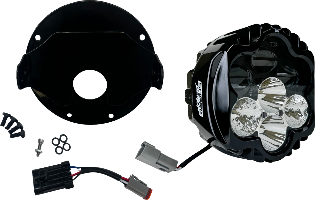 Custom Dynamics Shark Demon 2 Headlight For Harley Low Rider ST 2022-2025