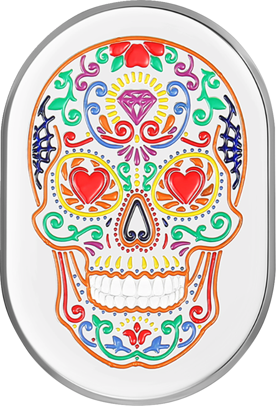 Figurati Designs Sugar Skull Antenna Hole Filler For Harley Touring 2006-2024