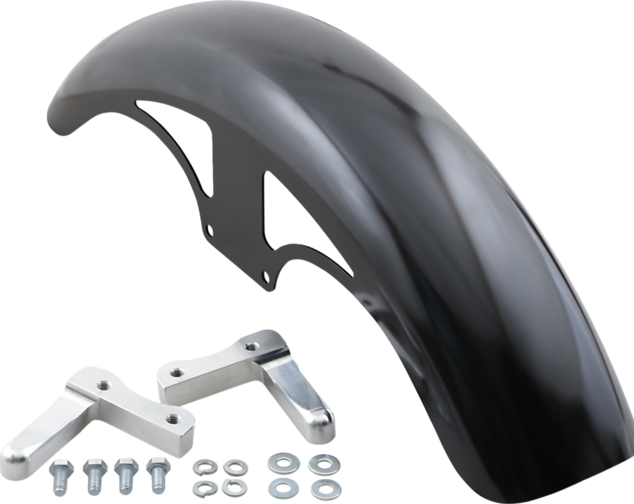 KLOCK WERKS Hugger Series Front Fender with Mounting Blocks for Softail/Dyna