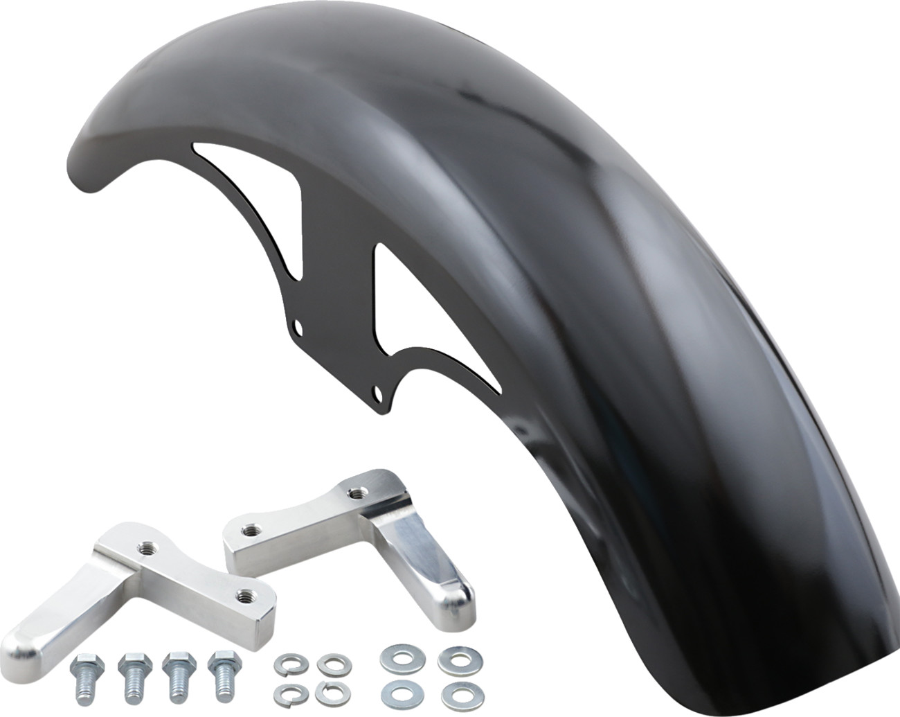 KLOCK WERKS Hugger Series Front Fender with Mounting Blocks for Softail/Dyna