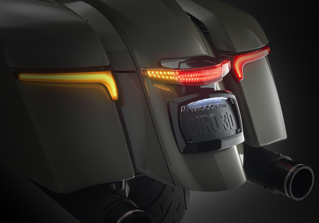 CIRO Latitude Taillight and License Plate Mount with Lightstrike®