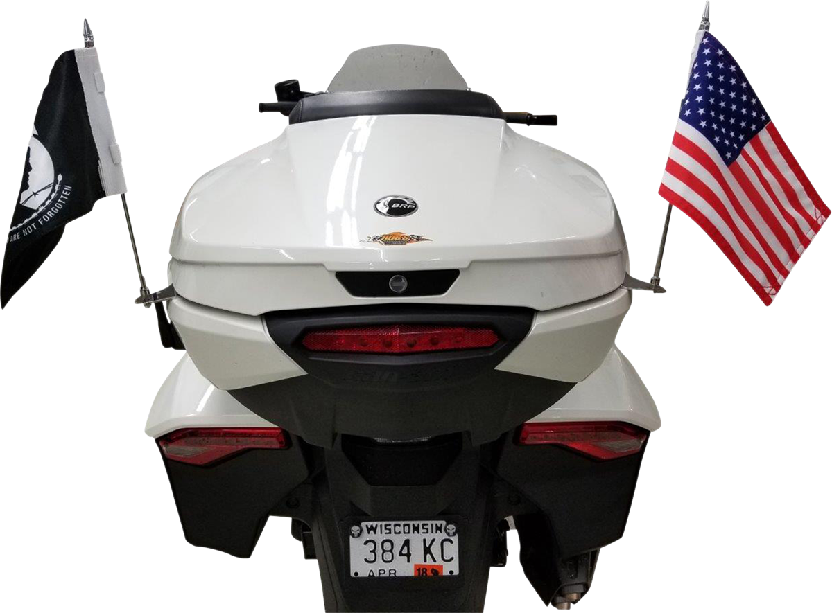 Trunk-Mounted Double Flag Holder Kit