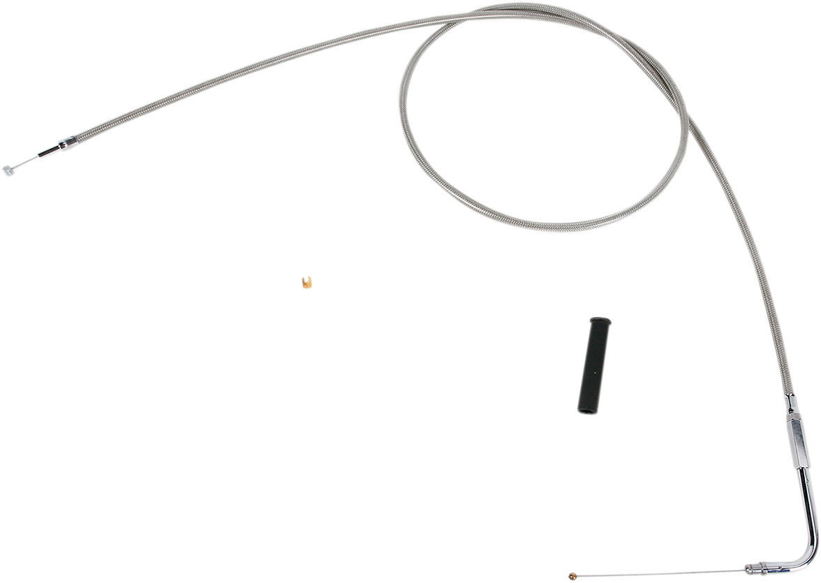 Drag Specialties Stainless Braided Throttle Cable