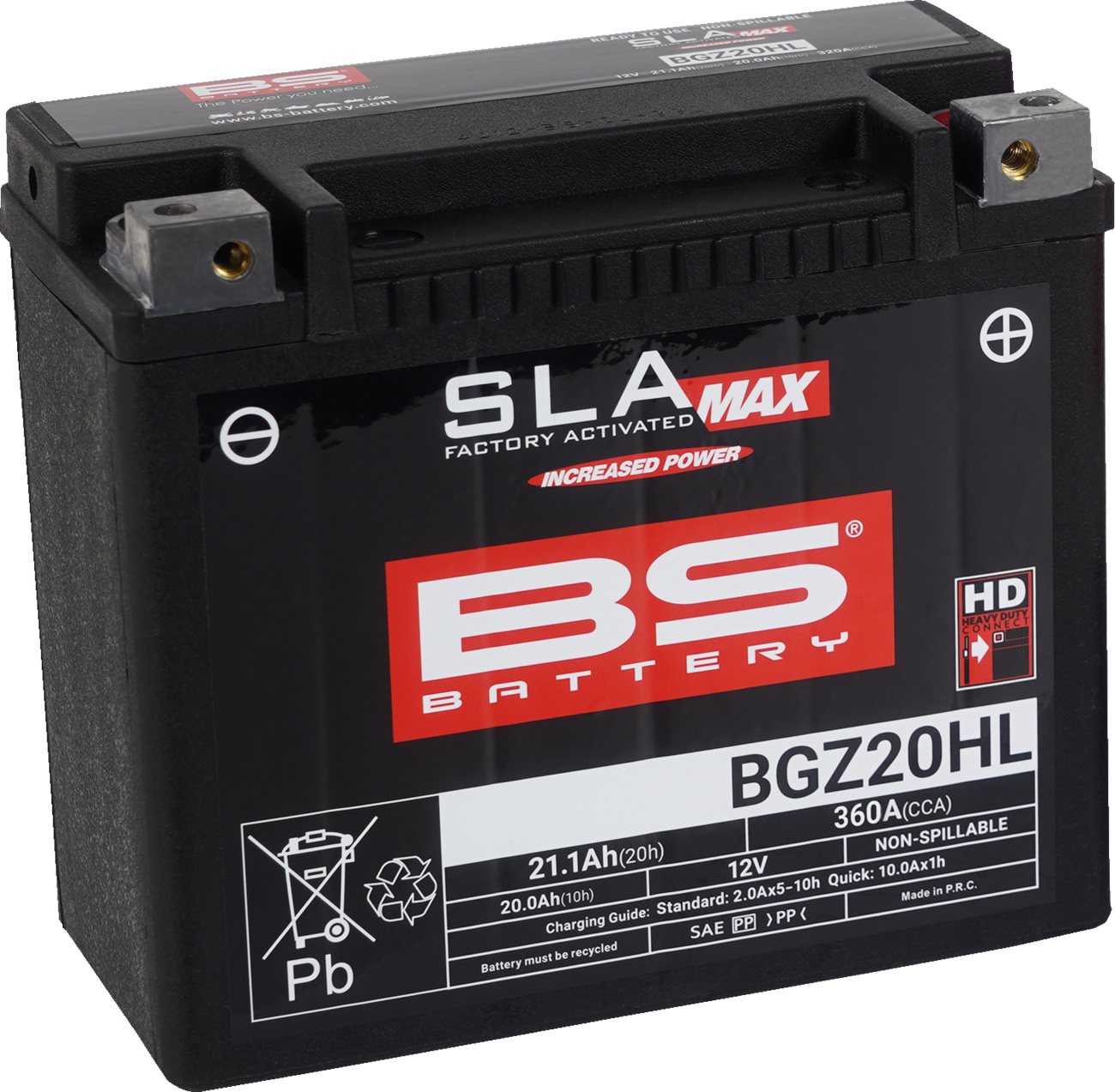 BS BATTERY SLA MAX Factory- Activated AGM Maintenance-Free Battery