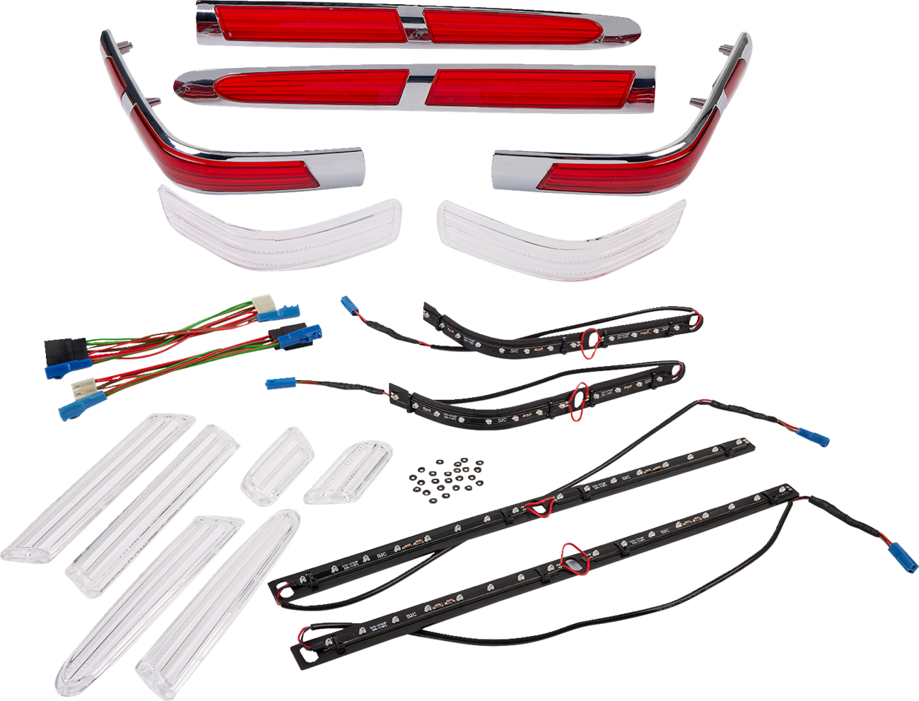 SHOW CHROME LED Trunk and Saddlebag Molding Insert Kit