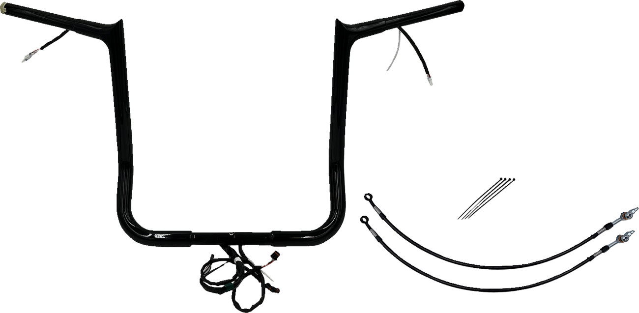 FAT BAGGERS INC. EZ Install Wired 1-1/4" Pointed Top Handlebar Kit