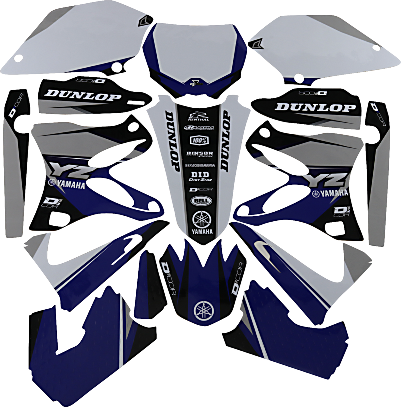 D'cor visuals Complete Graphics Kit 2006-2014 Yamaha YZ250 / 2006-2014 Yamaha YZ125