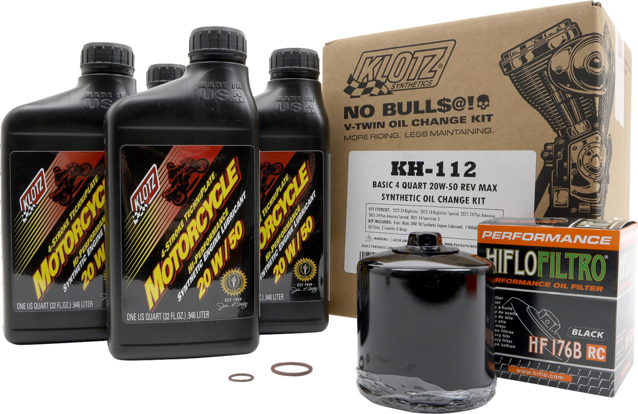 KLOTZ OIL BASIC HD REV MAX 4QT SYNTHETIC OIL CHANGE KIT