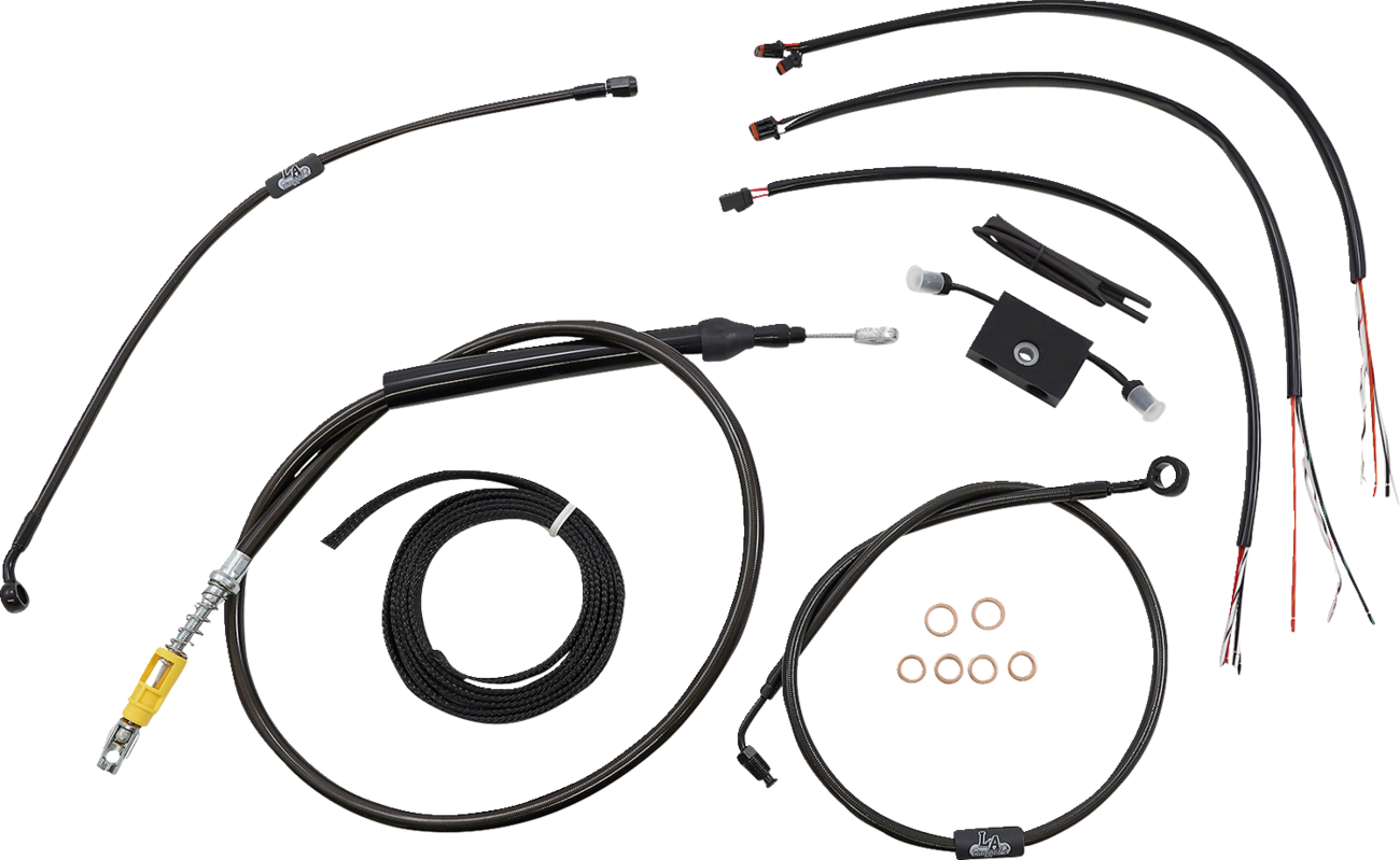 LA Choppers Handlebar Cable Brake Line And Wire Kit For Harley