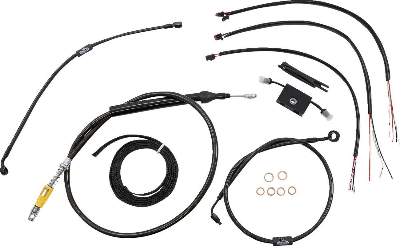 LA Choppers Handlebar Cable Brake Line And Wire Kit For Harley Dual Disc Softail W/ABS 2018-2024