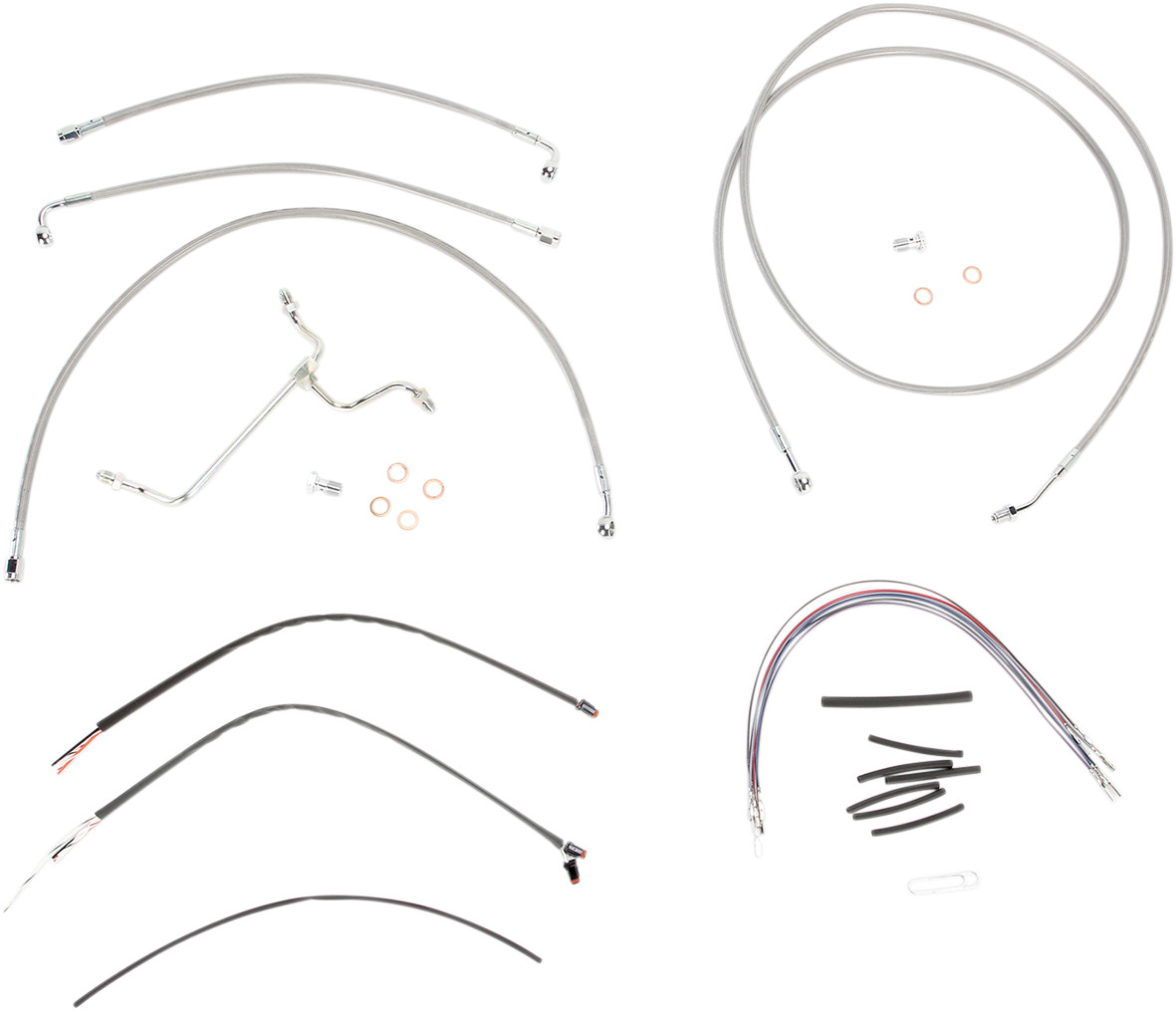 Burly Handlebar Cable Installation Kit For Harley Street / Electra Glide 2014-2016