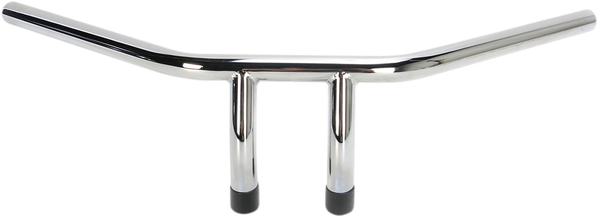 Emgo 1" T-Bar Handlebar - 8" - Dimpled - Chrome