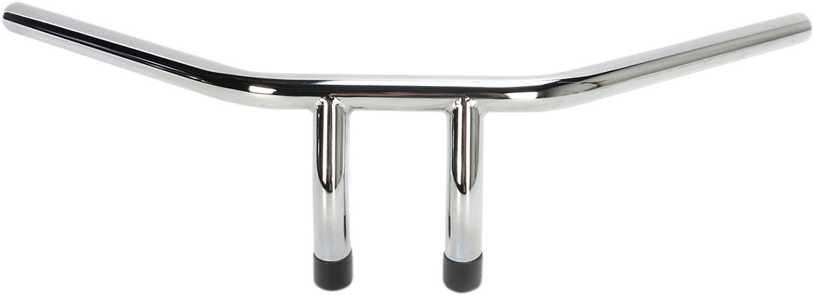 Emgo 1" T-Bar Handlebar - 8" - Dimpled - Chrome