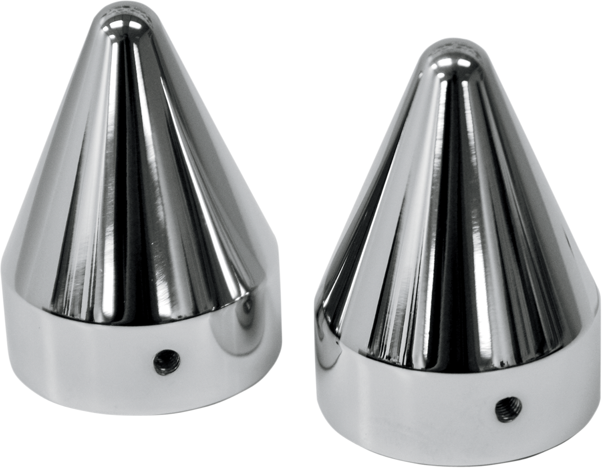 La choppers Axle Caps - Spike - Chrome - Pair Harley Davidson