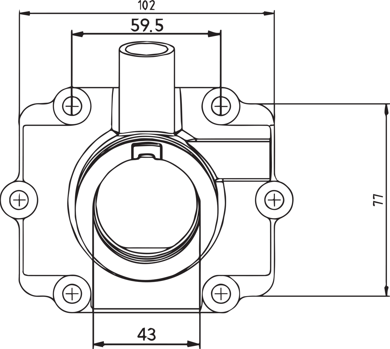 KIMPEX Carburetor Mounting Flange