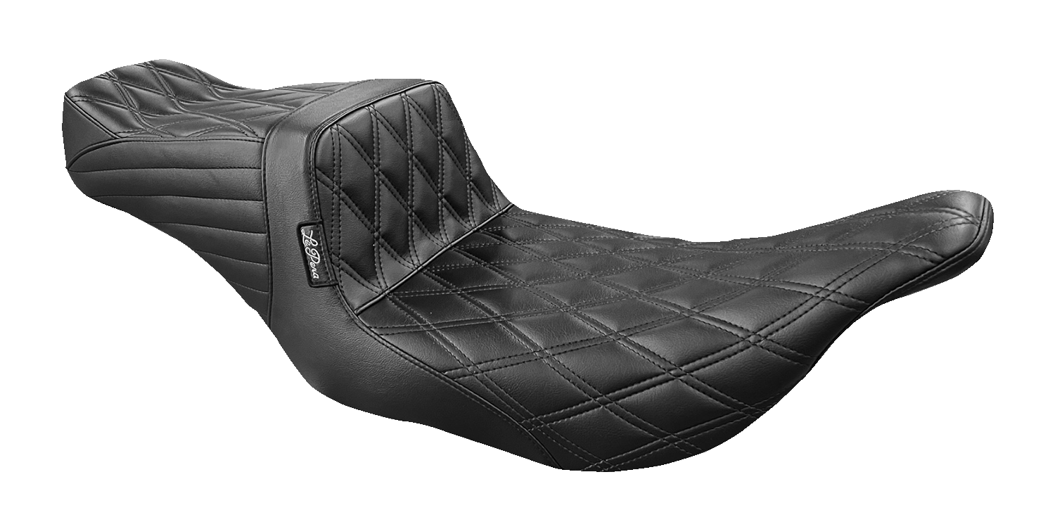 Le Pera TailWhip Double Diamond Stitch 2-Up Seat For Harley Touring 1997-2007