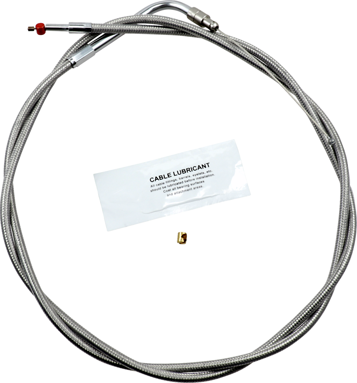 Barnett Stainless Steel Throttle Cable - +10" - '96-'07 Touring Harley Davidson